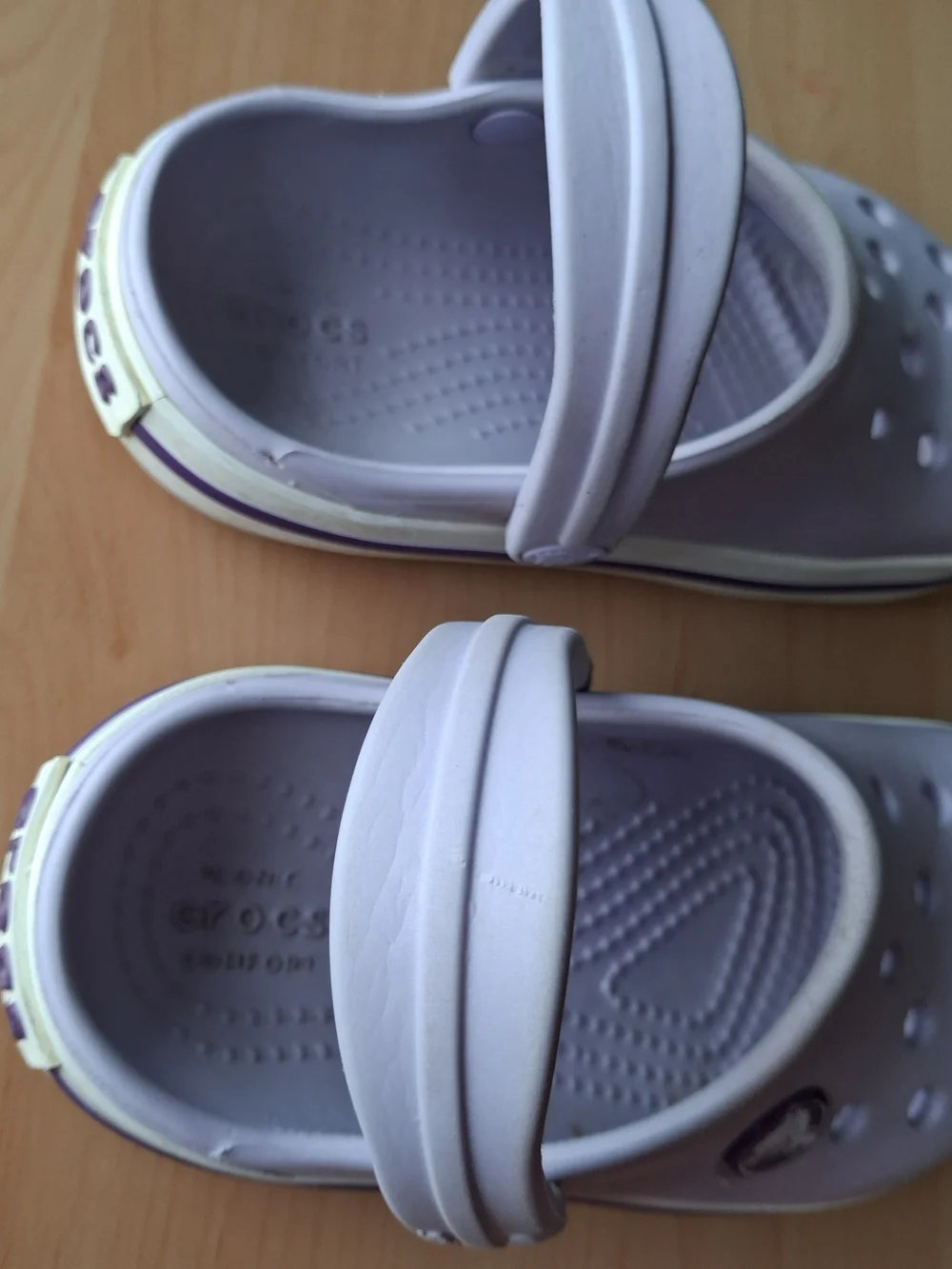 CROCS Kids Lavender Comfort Clogs with Heel Strap
